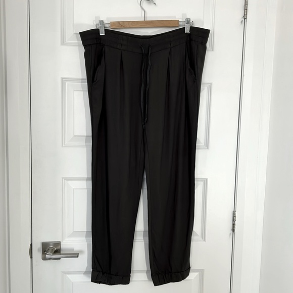 TALULA - ARITZIA jogger pants Los Feliz rayon dark grey pockets size medium - Picture 2 of 9